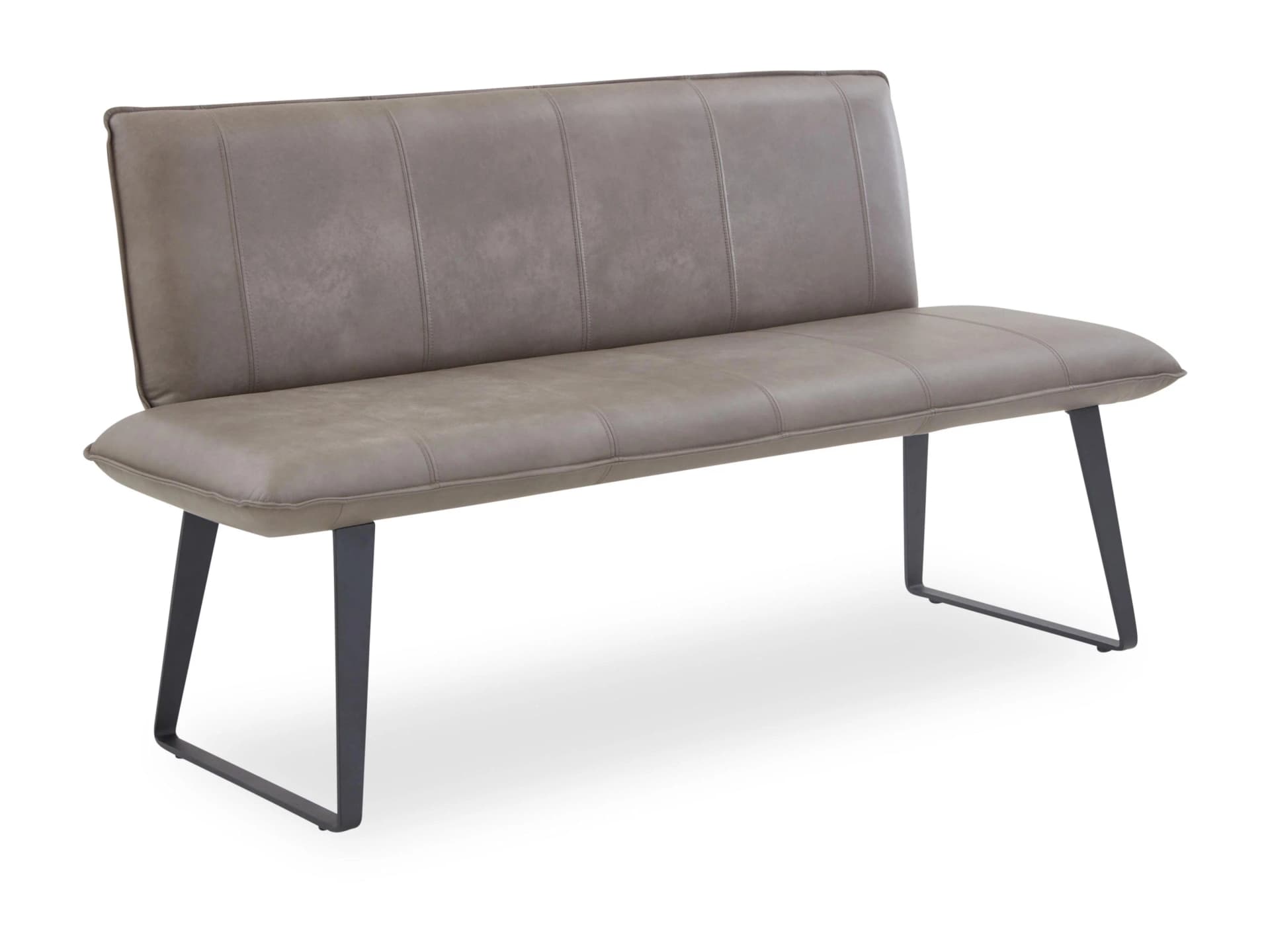 Bank SOLO Leder Eisen Schwarz