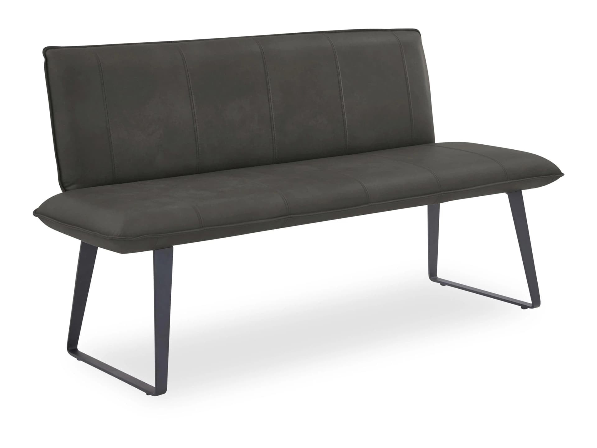 Bank SOLO Leder Sitzbank Eisen Schwarz