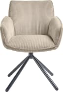 Armlehnstuhl Frisco 2er Set Beige Schwarz Cord Drehfunktion Bild 2