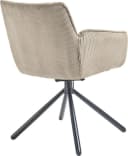 Armlehnstuhl Frisco 2er Set Beige Schwarz Cord Drehfunktion Bild 3