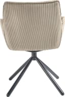 Armlehnstuhl Frisco 2er Set Beige Schwarz Cord Drehfunktion Bild 5