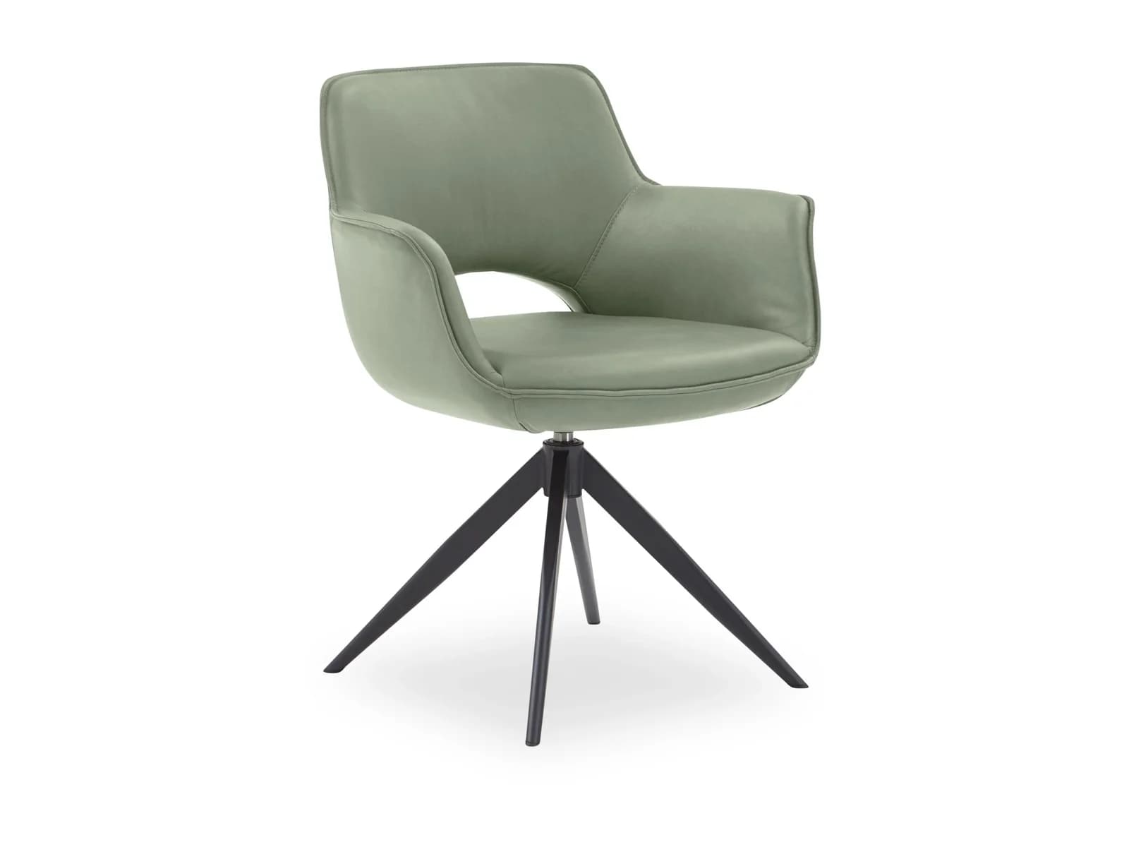 Designstuhl Chester Microfaser Schwarz 360° drehbar