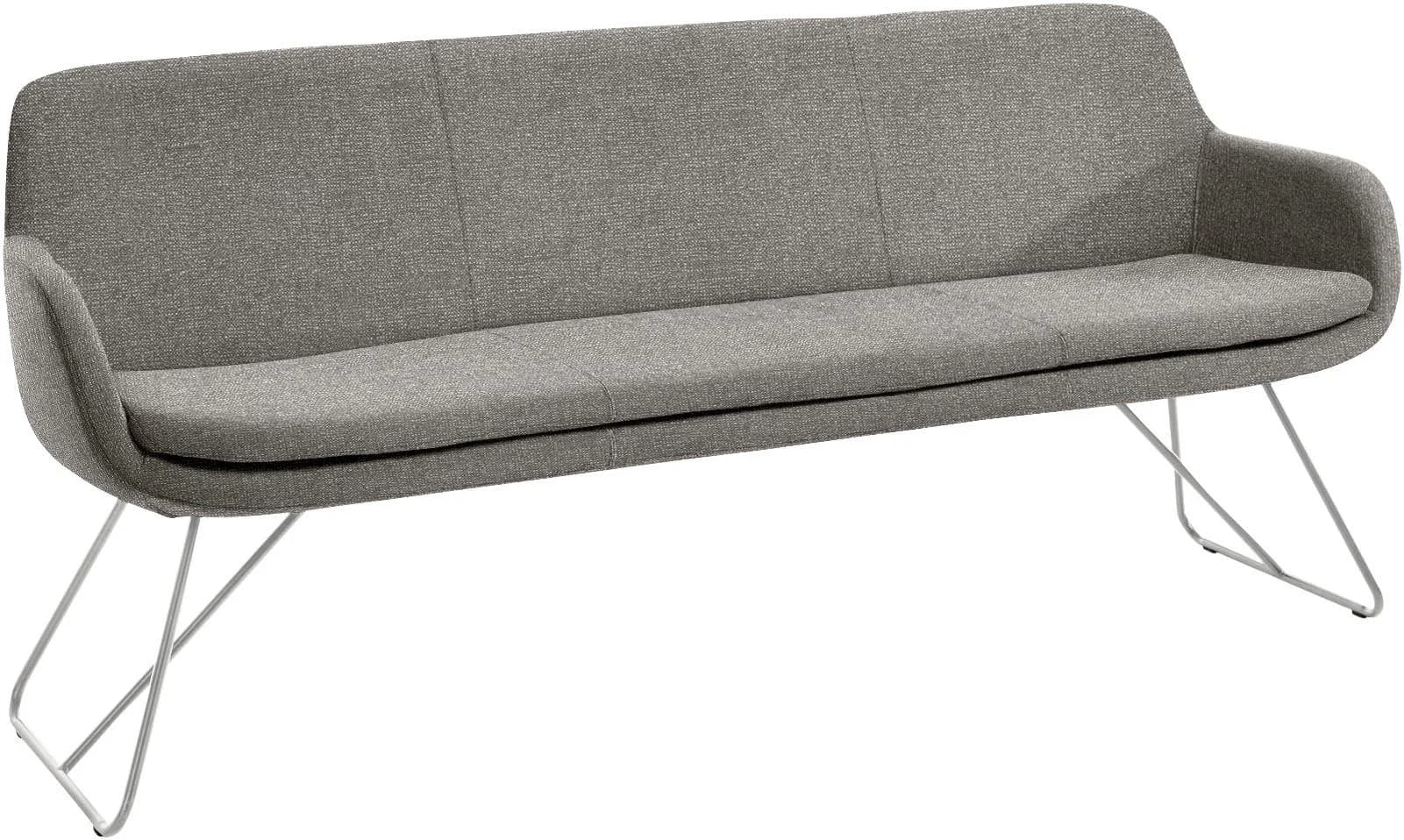 Musterring Essbank Tavia Grau Taupe Edelstahl 180cm