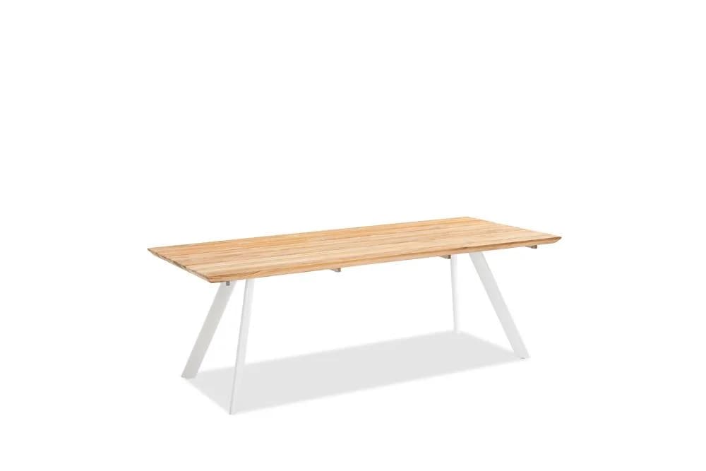 Niehoff Gartentisch VALLETTA Aluminium Teakmassivholz Beige/Braun