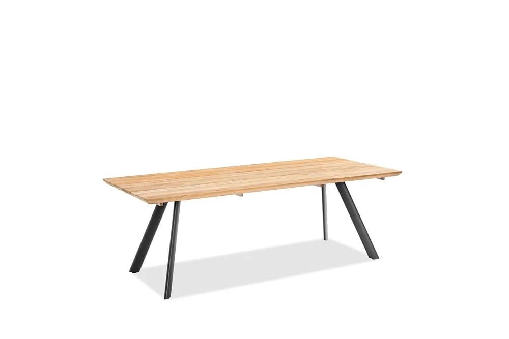 Niehoff Gartentisch VALLETTA Aluminium Teak Braun Grau