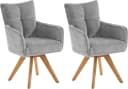 set one by Musterring Armlehnstuhl Tucson Grau Massivholz 2er-Set Bild 2