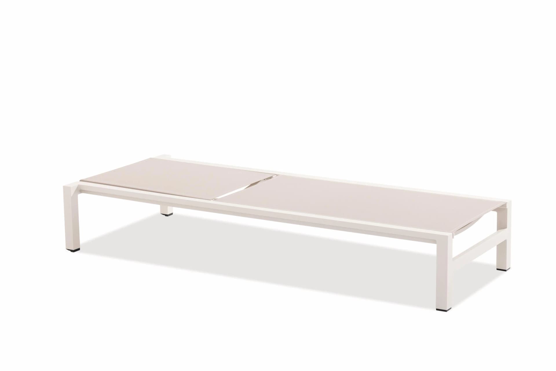 Niehoff Gartenliege FLAD Aluminium PVC Taupe/Ivory