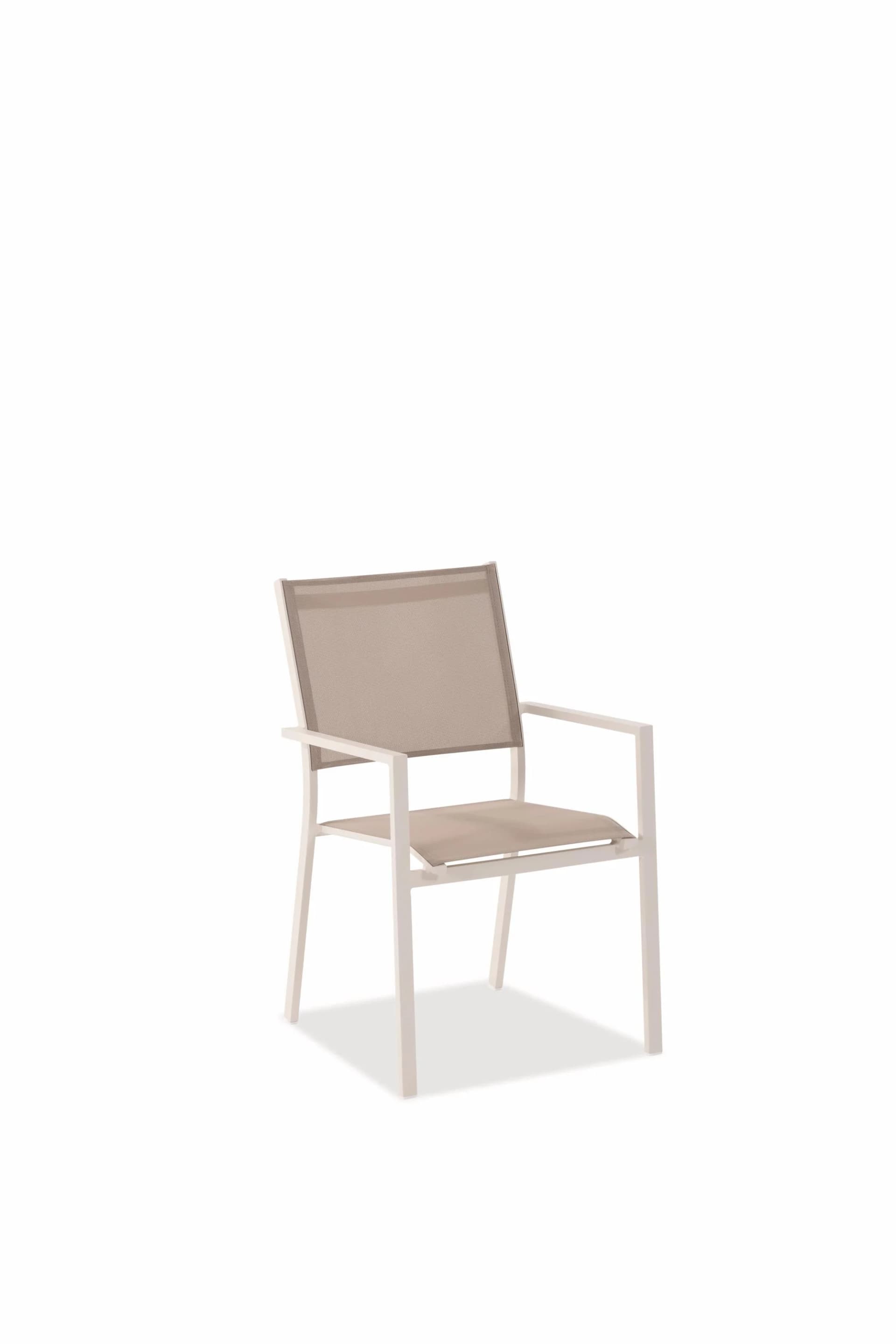 NIEHOFF GARDEN Gartenstuhl BORGO PRO Taupe/Beige Aluminium