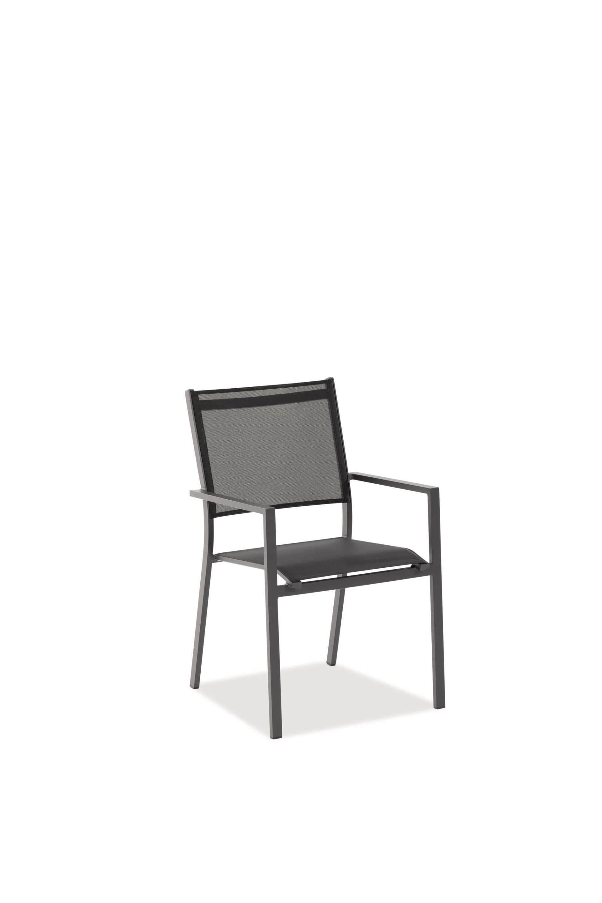 NIEHOFF GARDEN Gartenstuhl BORGO PRO Anthrazit/Schwarz Aluminium