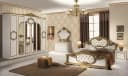 Eleganter Barock Schlafzimmer-Set in Weiß und Gold Bild 2