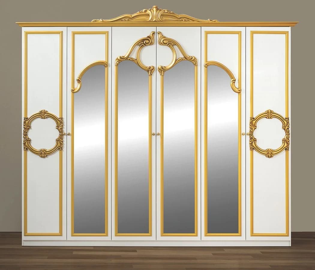 Eleganter Barock Schlafzimmer-Set in Weiß und Gold - Bild 4
