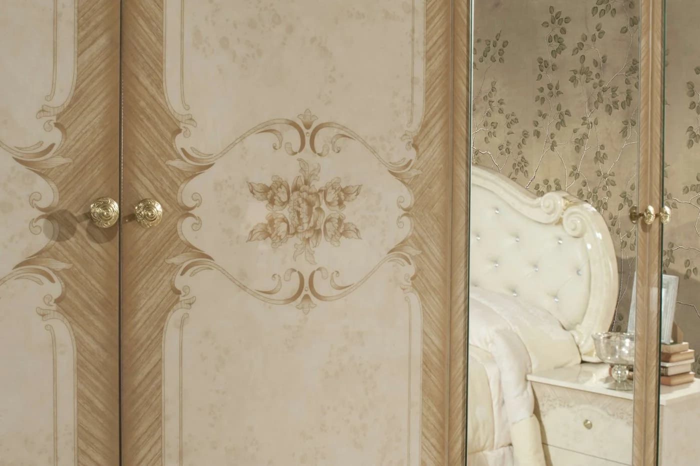 Interdesign24 Schlafzimmer-Set Serafina 6-tlg. Barock Hochglanz Beige/Gold - Bild 3