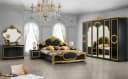 Interdesign24 Schlafzimmer-Set Donna 6-tlg. Barock Schwarz/Gold Bild 2