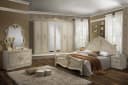 Interdesign24 Schlafzimmer-Set Alba 6-tlg. Barock Hochglanz Beige/Gold Bild 2