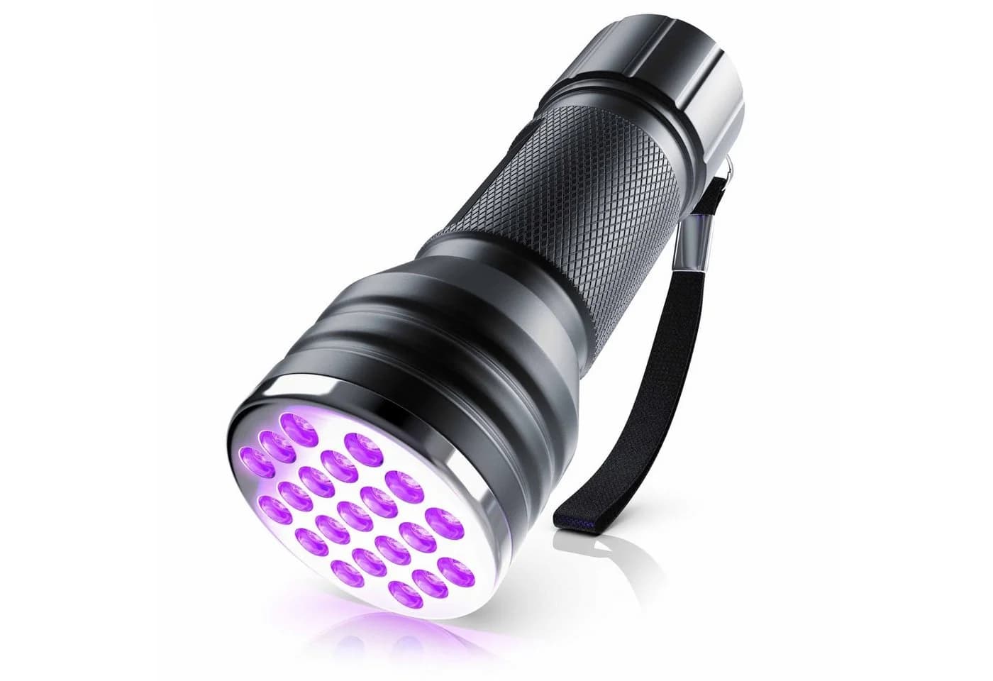 Brandson LED Taschenlampe UV Schwarzlicht 21x Ultraviolett LEDs IP54 - Bild 2