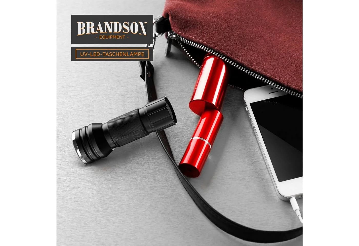 Brandson LED Taschenlampe UV Schwarzlicht 21x Ultraviolett LEDs IP54 - Bild 4