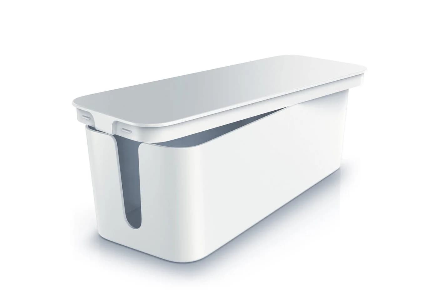 BEARWARE Kabelbox Schwarz/Weiß mit Gummifüßen - Kabelmanagement Box - Bild 2