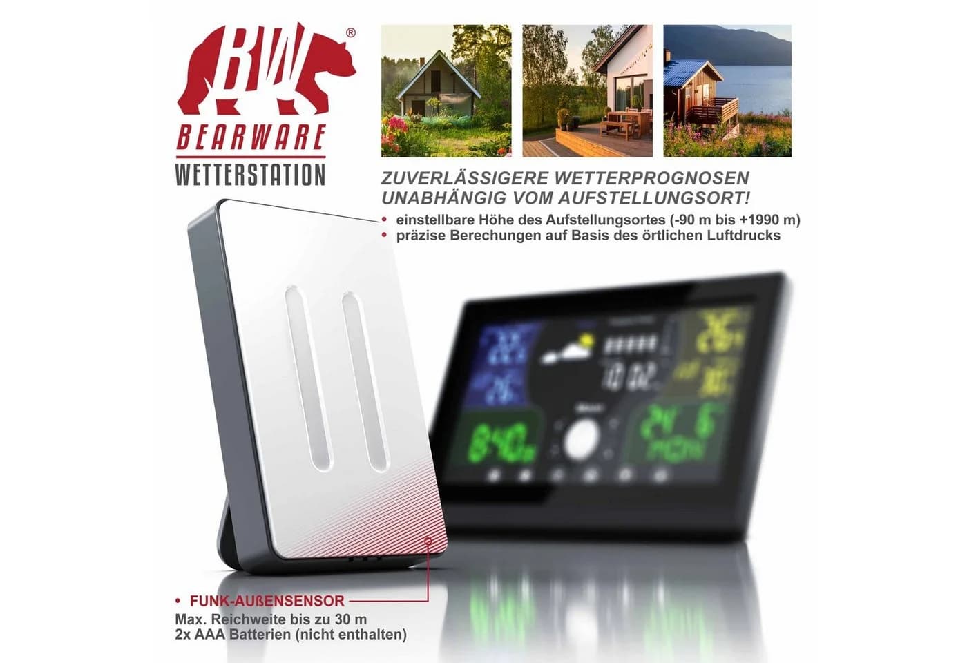 Bearware Wetterstation mit Außensensor & Farbdisplay - Bild 4