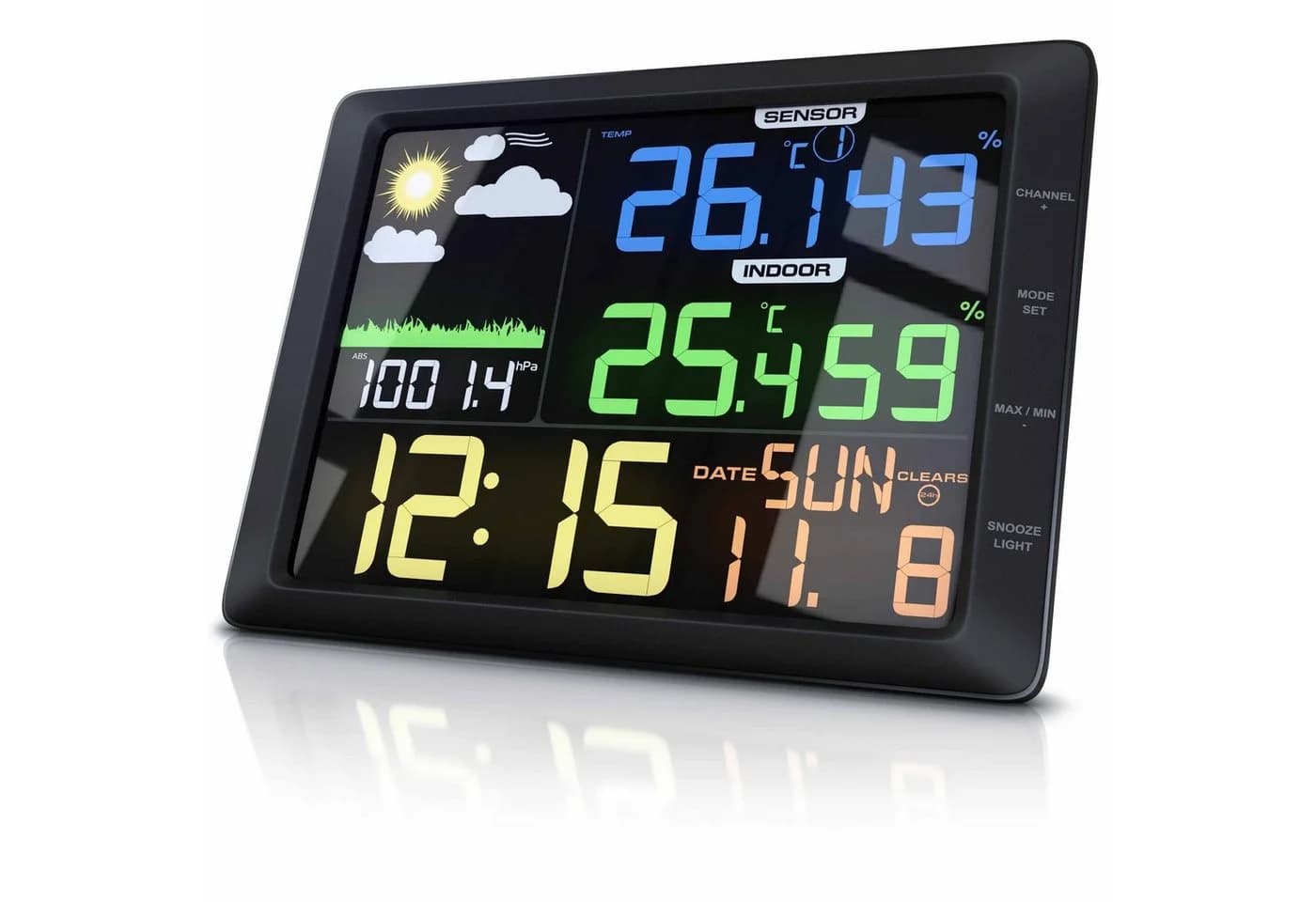 BEARWARE Wetterstation mit Außensensor LCD Farbdisplay Wettervorhersage - Bild 3