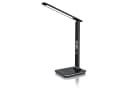 Brandson LED Schreibtischlampe Lederoptik dimmbar mit Wecker und USB Bild 3