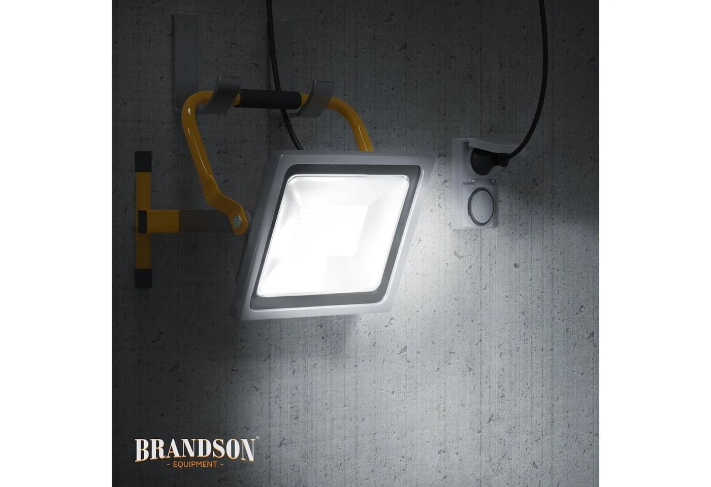 Brandson 50W LED Baustrahler IP65 Schwarz - Wetterfest & Mobil - Bild 5