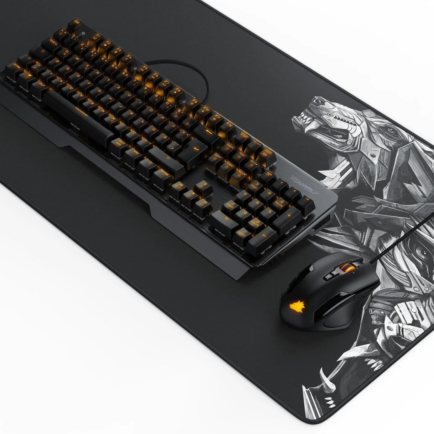 Titanwolf Gaming Tastatur Maus Mauspad Set RGB LED