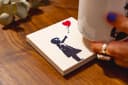 AvantgART Glasuntersetzer Stein Banksy Girl with Balloon Bild 2