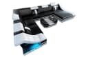 Sofa Dreams Turino XXL U-Form Ledersofa Schwarz mit LED & Schlaffunktion Bild 1