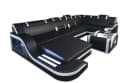 Sofa Dreams Palermo U-Form Ledersofa mit LED & Bettfunktion Bild 1