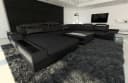 Mezzo XXL Wohnlandschaft U-Form Stoffsofa mit LED & Bettfunktion Bild 2