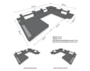 Mezzo XXL Wohnlandschaft U-Form Stoffsofa mit LED & Bettfunktion Bild 5