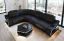 Sofa Dreams Ecksofa Pescara L Form Schwarz Kunstleder Premium USB LED Bild 2