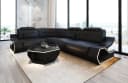 Sofa Dreams Ecksofa Pescara L Form Schwarz Kunstleder Premium USB LED Bild 3