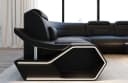 Sofa Dreams Ecksofa Pescara L Form Schwarz Kunstleder Premium USB LED Bild 4