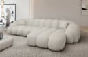 Sofa Dreams Polsterecke Rajada L Form kurz Stoff Bouclé Pearl Bild 2