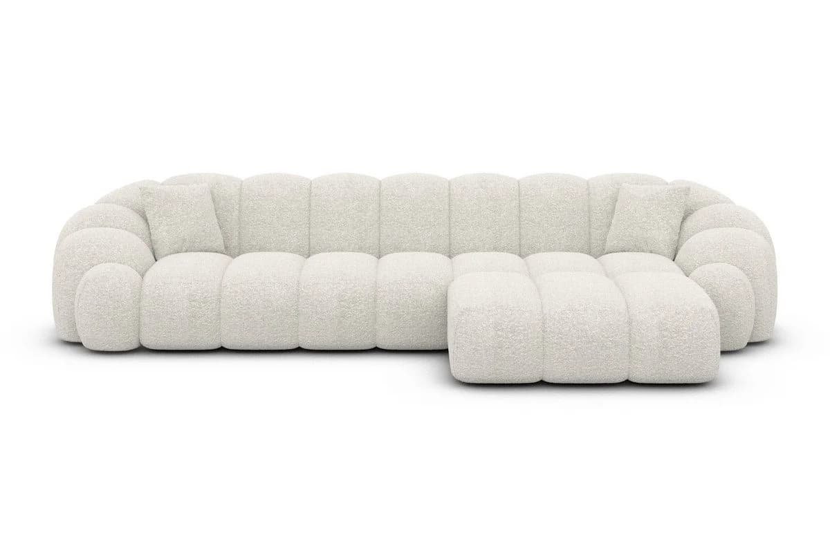 Sofa Dreams Polsterecke Rajada L Form kurz Stoff Bouclé Pearl - Bild 3