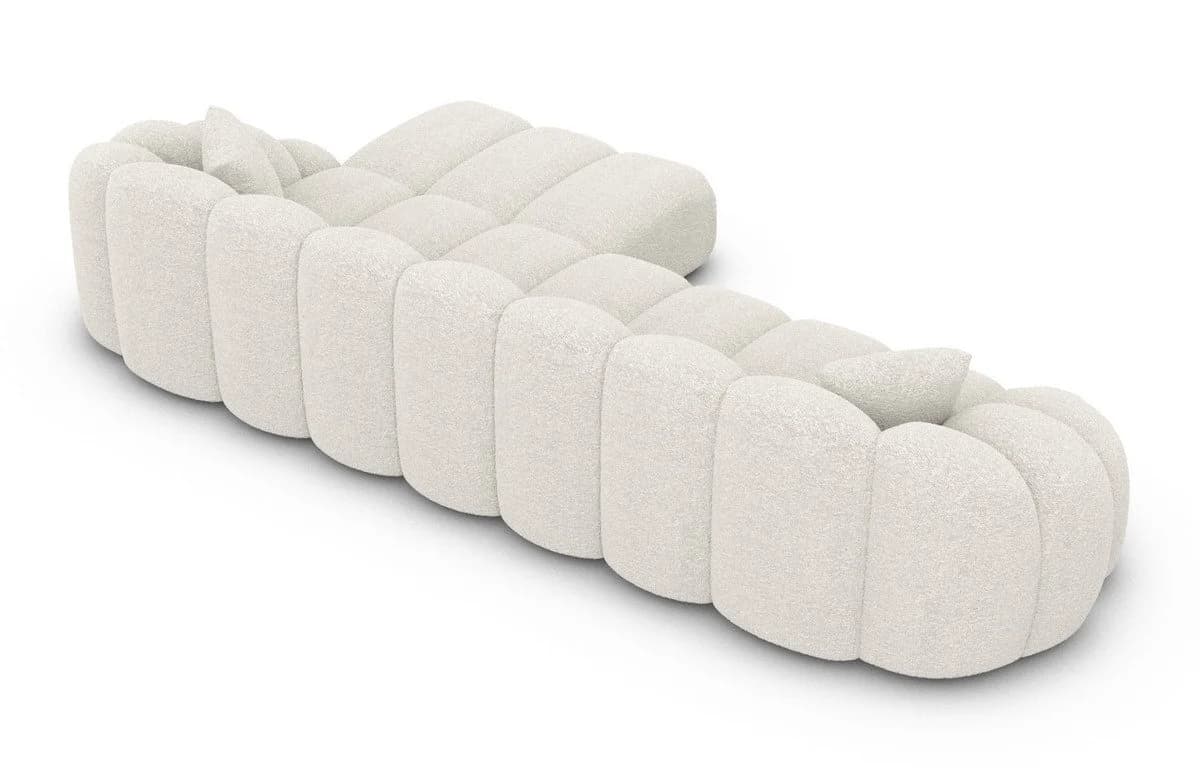 Sofa Dreams Polsterecke Rajada L Form kurz Stoff Bouclé Pearl - Bild 4