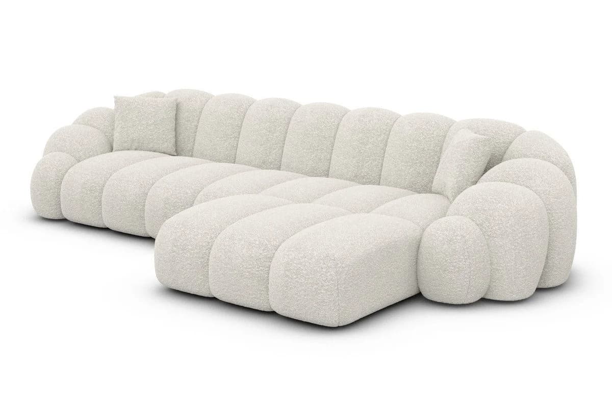 Sofa Dreams Polsterecke Rajada L Form kurz Stoff Bouclé Pearl - Bild 5