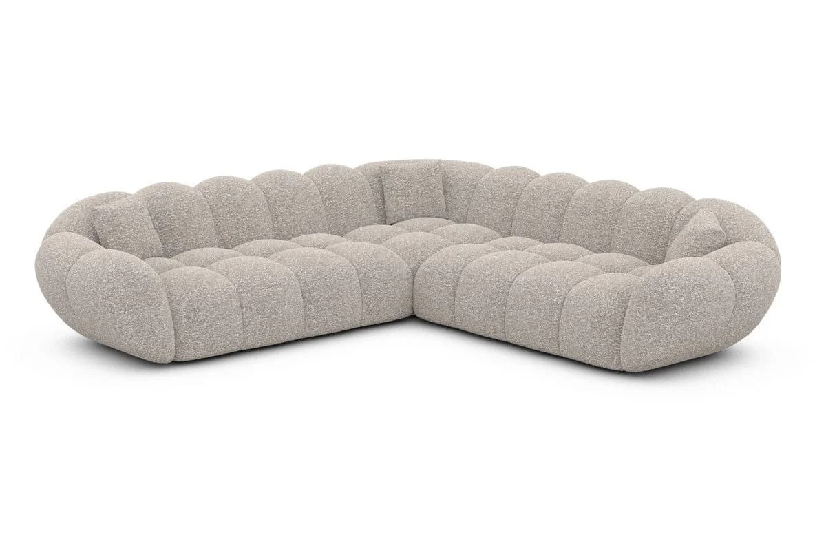 Sofa Dreams Ecksofa Maleron L-Form Boucléstoff Pearl