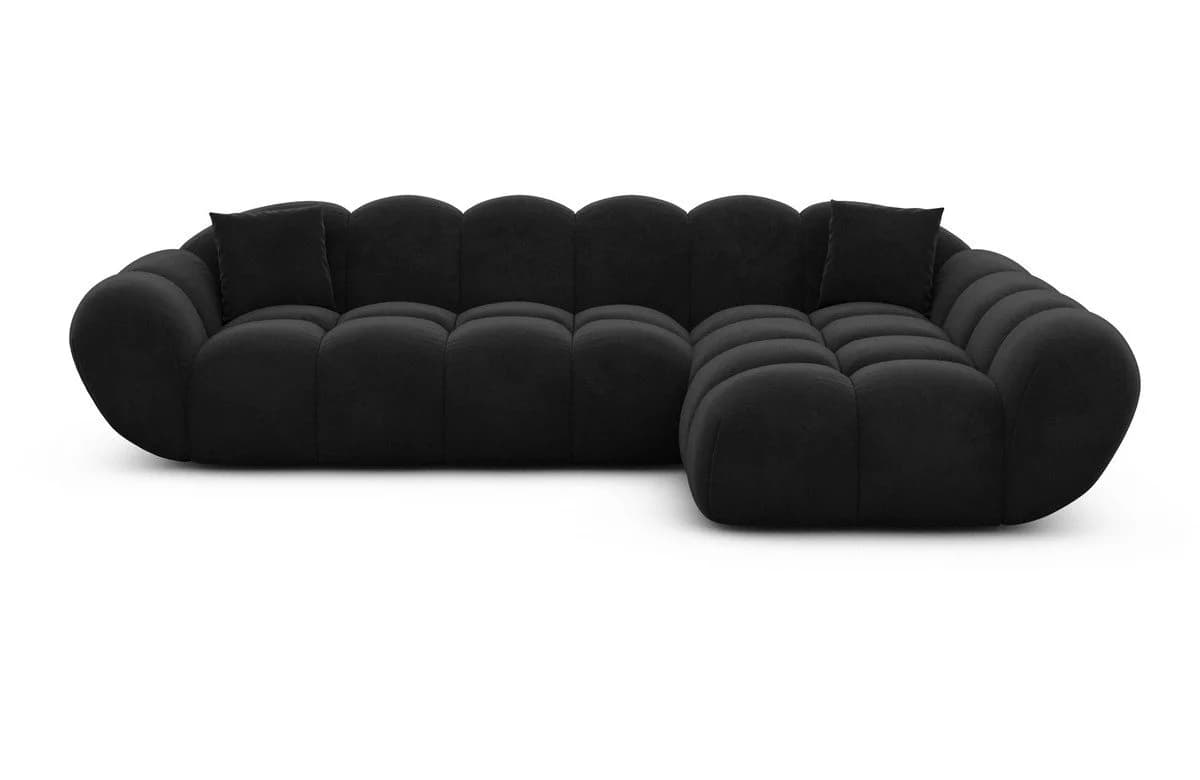 Sofa Dreams Polsterecke Maleron L Form kurz Samt Schwarz - Bild 3