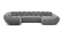 Sofa Dreams Maleron U-Form Wohnlandschaft Samt Dunkelgrau Bild 3