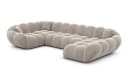 Sofa Dreams Maleron U-Form Stoffsofa Samt Sand 6-Sitzer Bild 1