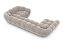 Sofa Dreams Maleron U-Form Stoffsofa Samt Sand 6-Sitzer Bild 4