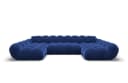 Sofa Dreams Maleron U-Form Studio 6-Sitzer Sofa Samt Dunkelblau Bild 3