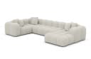 Sofa Dreams Formentera U-Form Sofa 6-Sitzer mit Ottomane Bouclé Weiß Bild 1