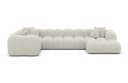 Sofa Dreams Formentera U-Form Sofa 6-Sitzer mit Ottomane Bouclé Weiß Bild 3