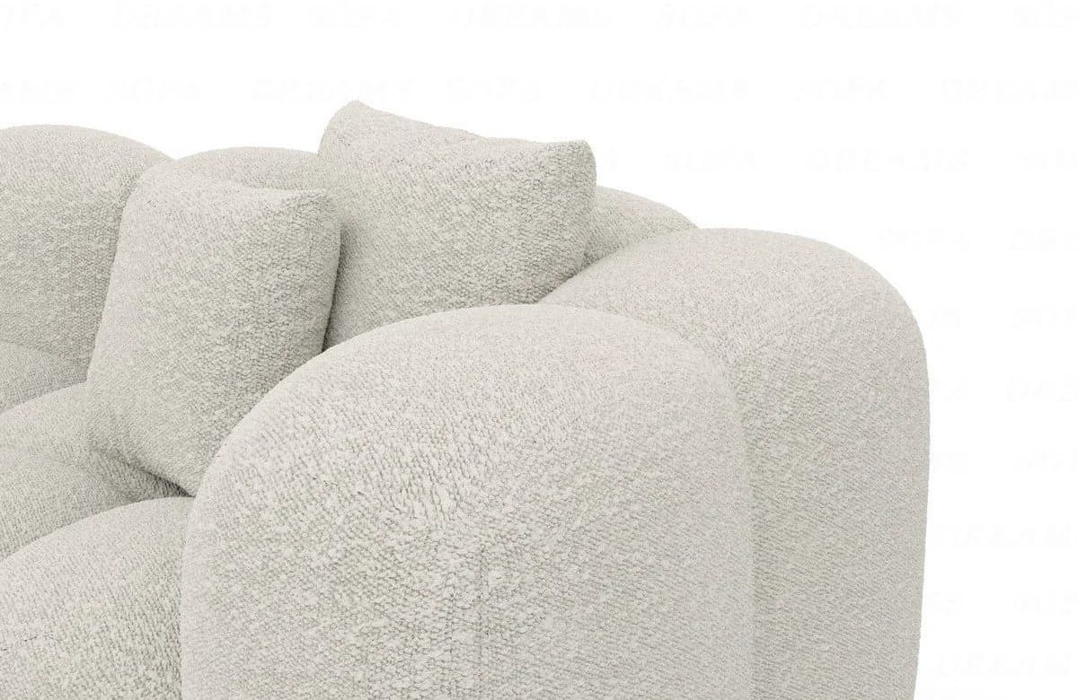 Sofa Dreams Formentera U-Form Sofa 6-Sitzer mit Ottomane Bouclé Weiß - Bild 5