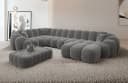 Sofa Dreams Sofa Rajada U Form Samt Dunkelgrau Bild 2