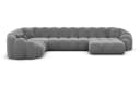 Sofa Dreams Sofa Rajada U Form Samt Dunkelgrau Bild 3