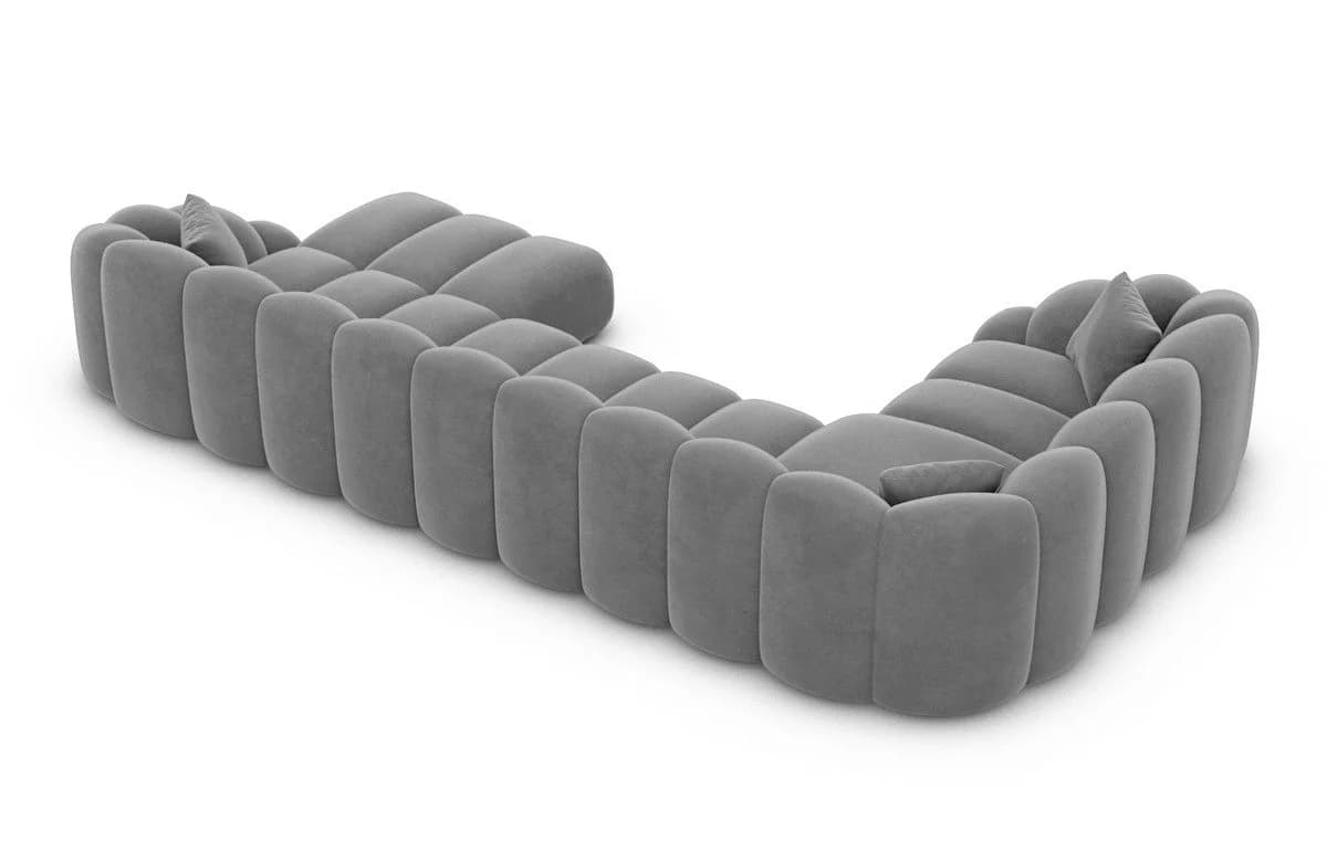 Sofa Dreams Sofa Rajada U Form Samt Dunkelgrau - Bild 4